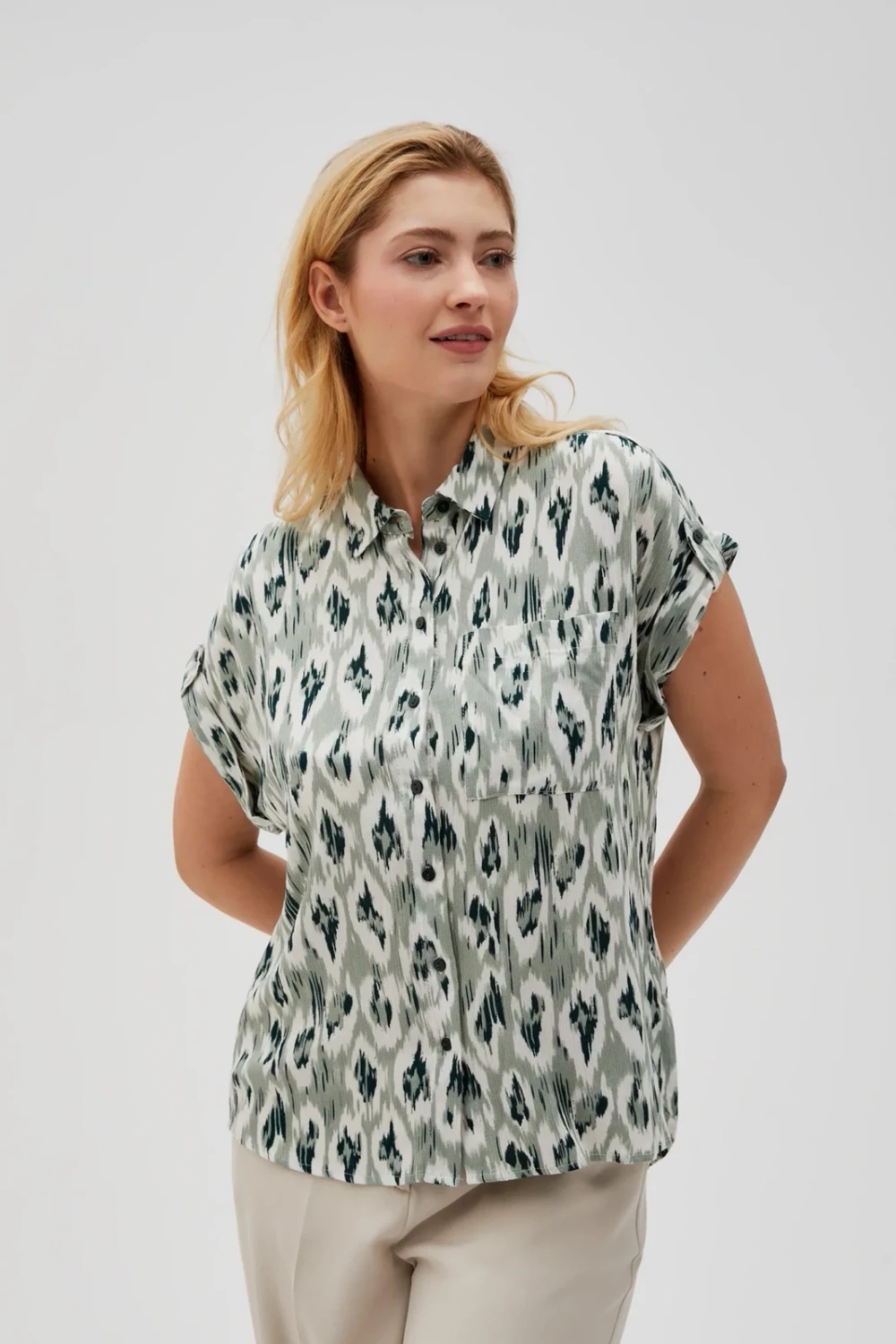 Marisse Women's Shirt L-Ko-4625 Olive