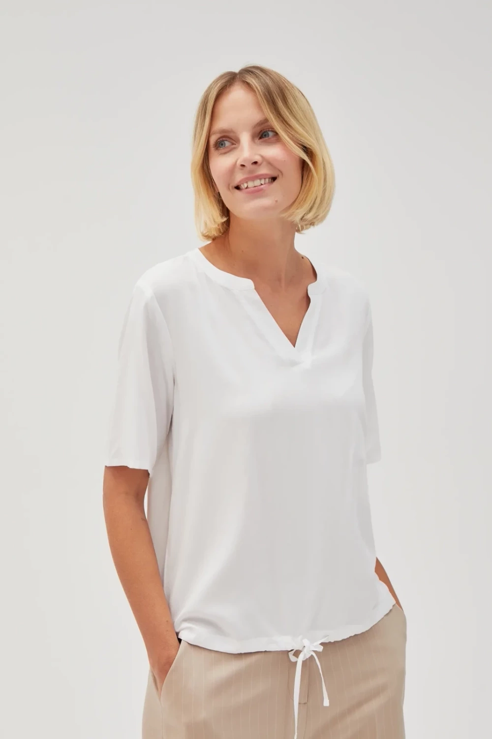 Marisse Women's Shirt L-Ko-4627 White