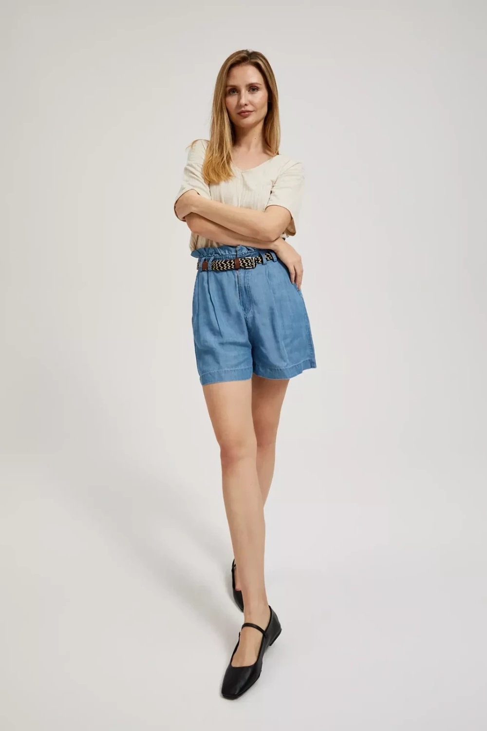 Marisse Women's Shorts L-Sh-4307 L.Blue