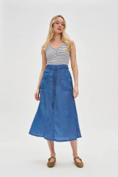 Marisse Women's Skirt L-Sc-4608 Blue