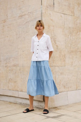 Marisse Women's Skirt L-Sc-4609 L.Blue