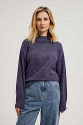 Marisse Women's Sweater Z-Sw-4511 D.Violet Mel