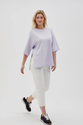 Marisse Women's Sweatshirt L-Bl-4602 L.Violet