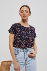 Marisse Women's T-Shirt L-Ts-3732 Navy