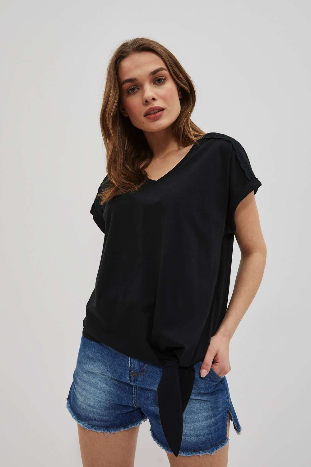 Marisse Women's T-Shirt L-Ts-4031 Black