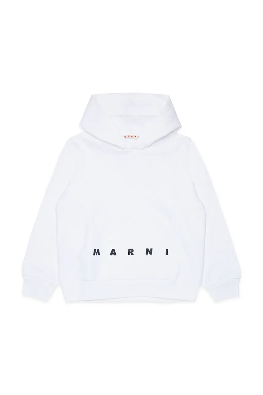 Marni  mikina s kapucí dětská bavlněná