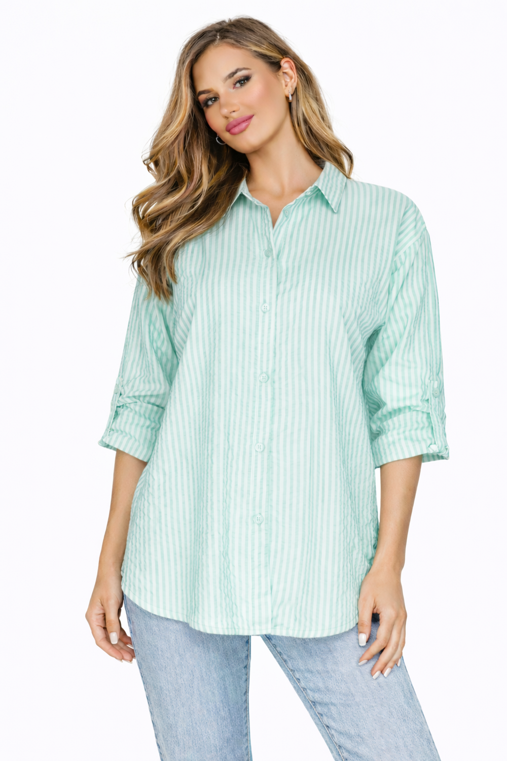 Mátově-zelené hodinky FASHION ID8849