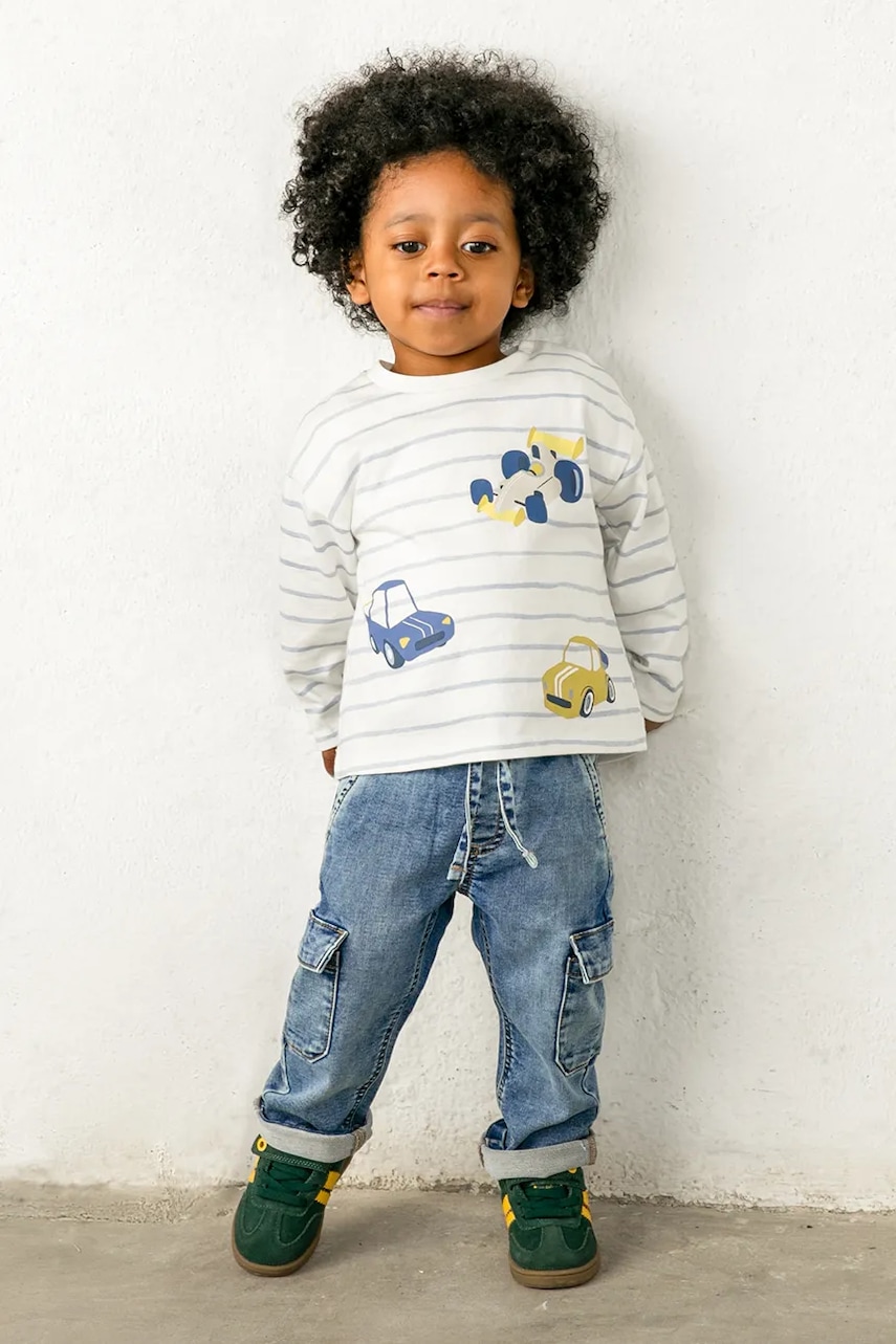 Mayoral  džíny kojenecké soft denim cargo