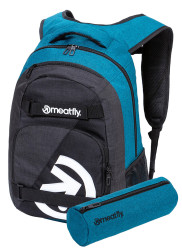 Meatfly batoh Exile Petrol Heather/Charcoal Heather 24 L + PENÁL ZDARMA | Modrá | Objem 24 L