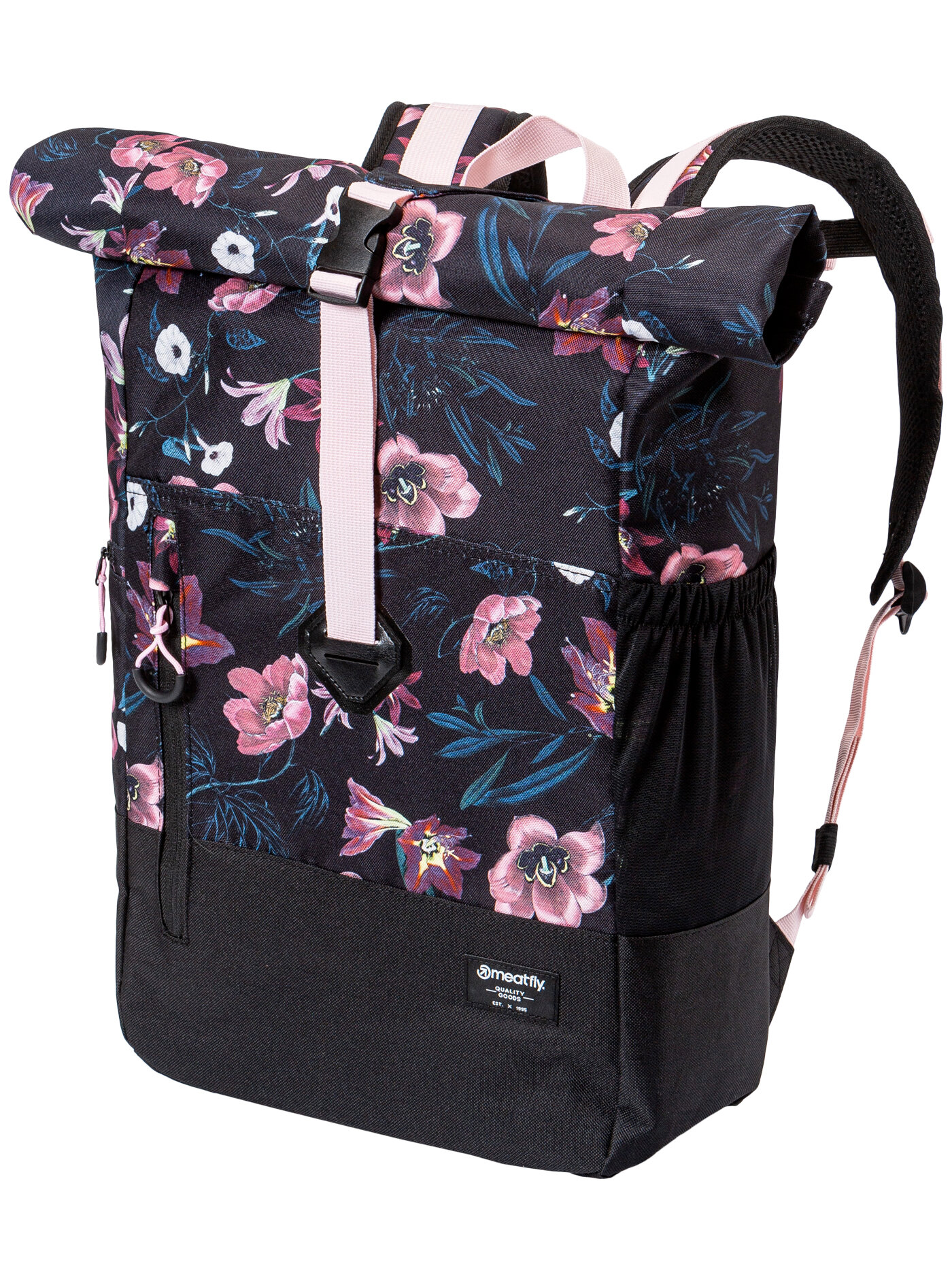 Meatfly batoh Holler Hibiscus Black/Black 28 L | Mnohobarevná | Objem 28 L