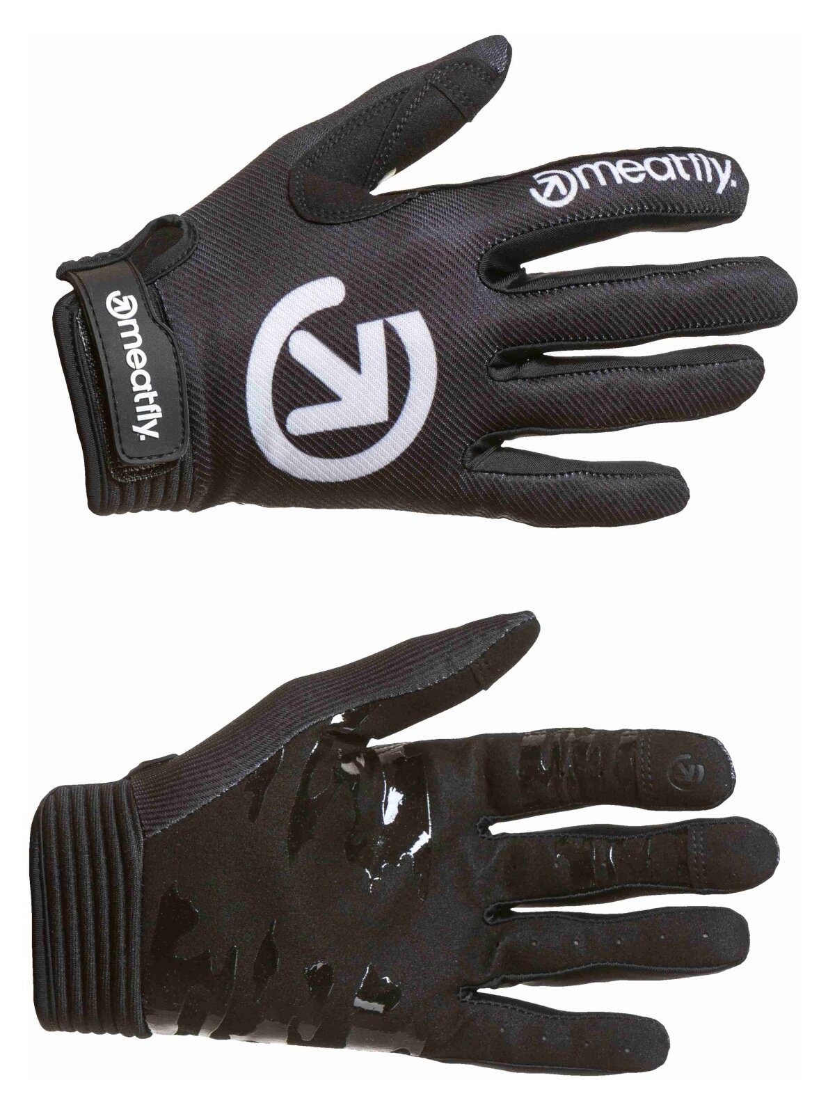 Meatfly bike rukavice Handler Black / White | Černá | Velikost M
