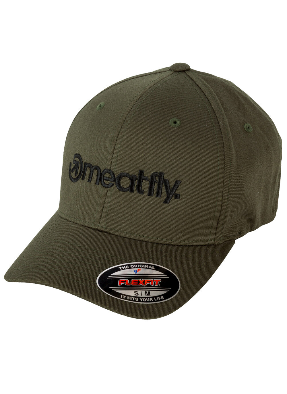 Meatfly Brand Flexfit Olive | Velikost L/XL