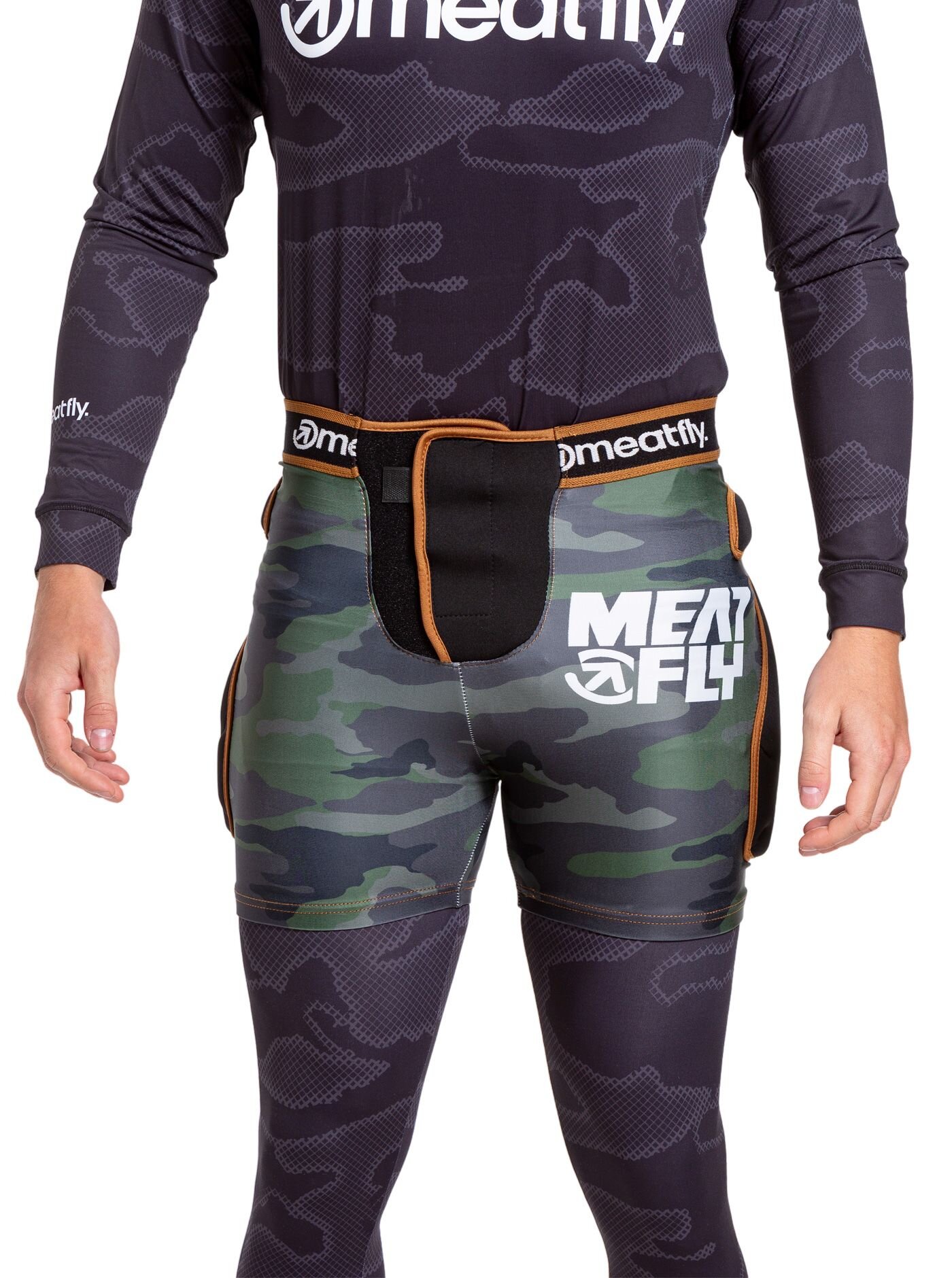 Meatfly chránič kostrče Norris Rampage Camo | Maskáč | Velikost S