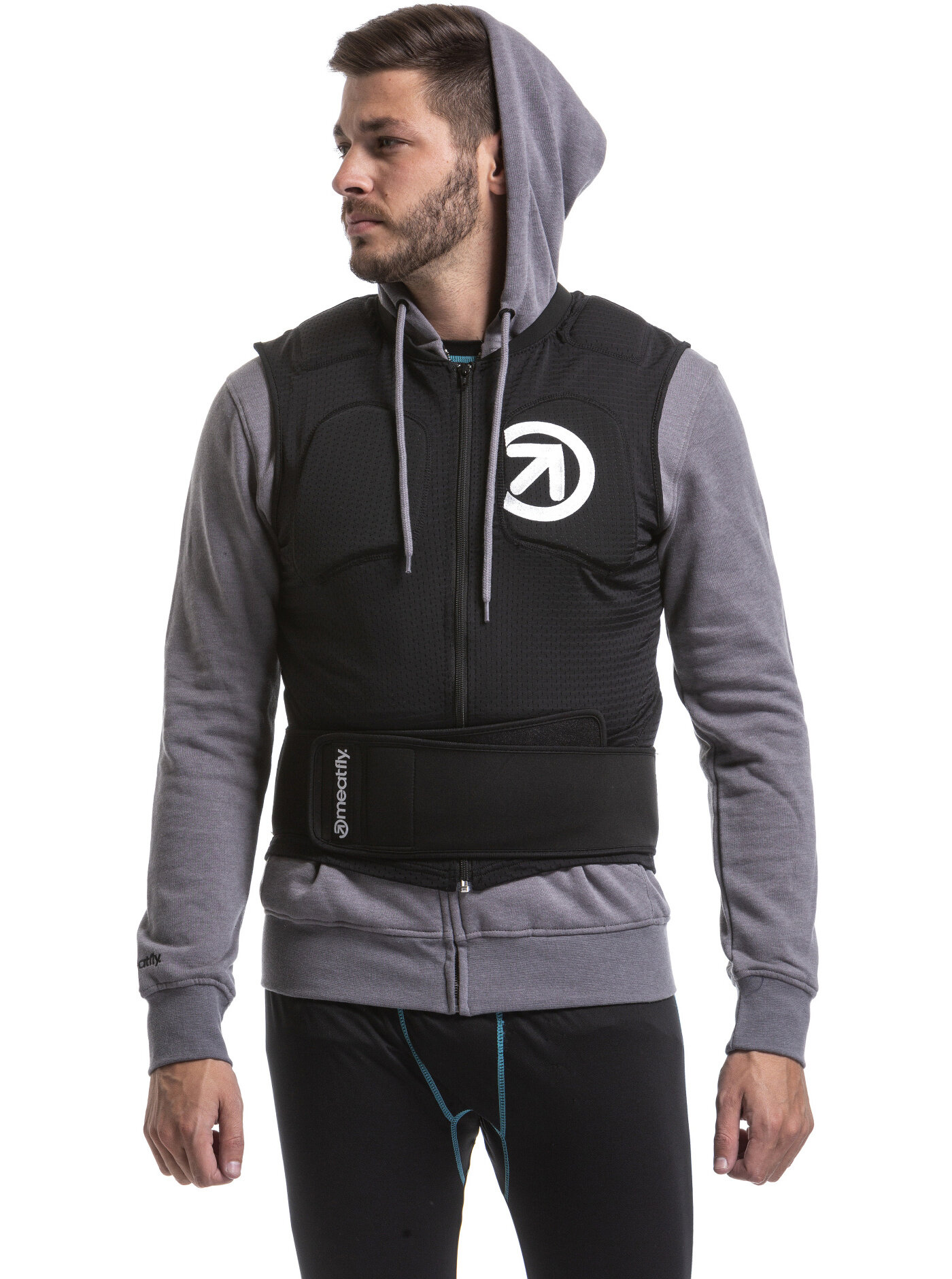 Meatfly chránič páteře Gearboy Basic Black | Černá | Velikost XS