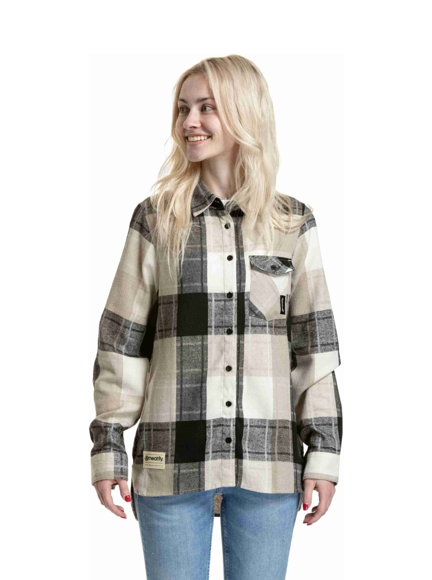 Meatfly dámská košile Courtney Beige | Písková | Velikost XS
