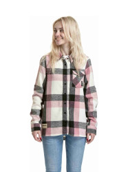 Meatfly dámská košile Dora Premium Pink / Brown | Růžová | Velikost XS