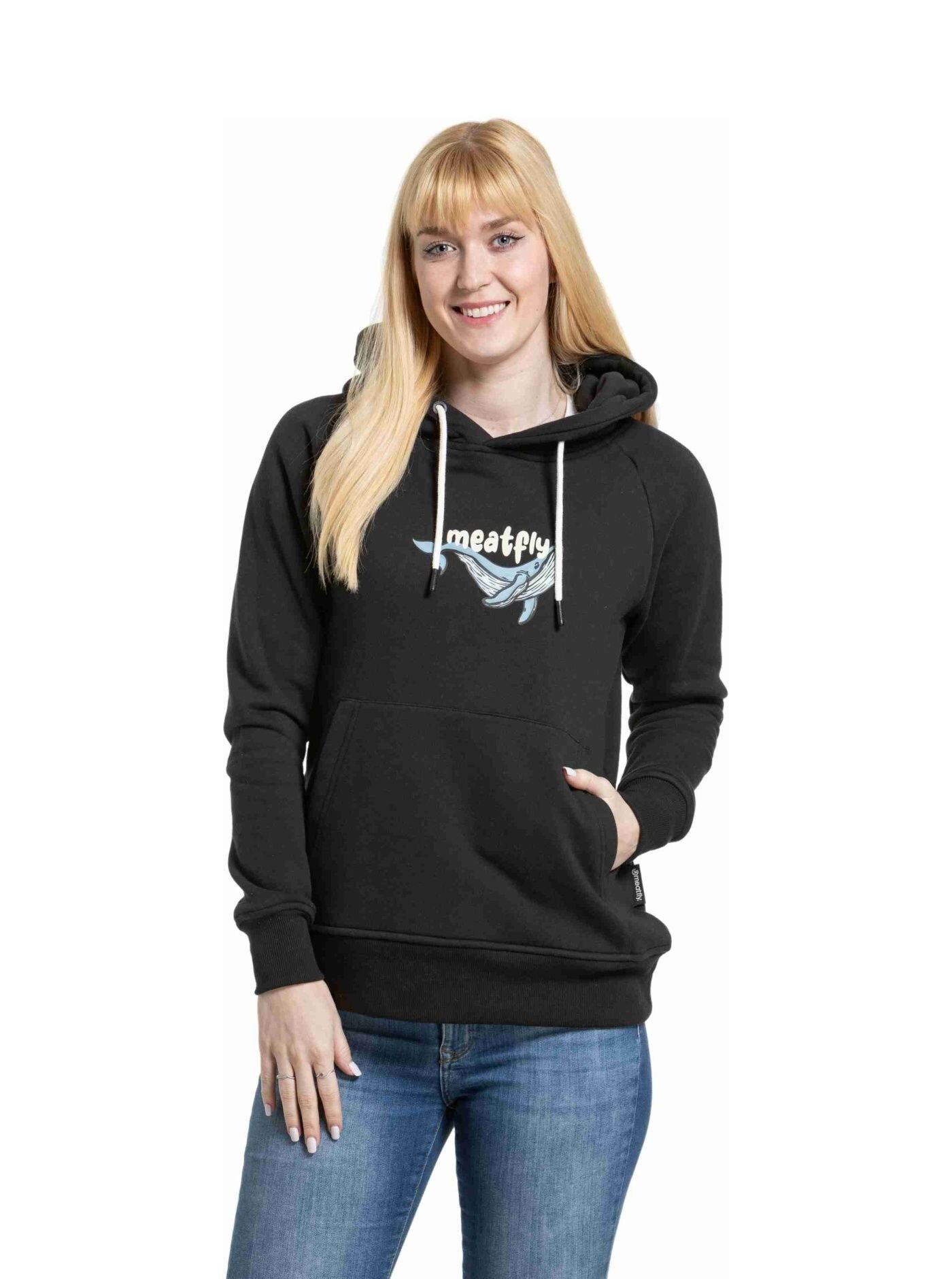Meatfly dámská mikina Watani Black Whale | Černá | Velikost XS