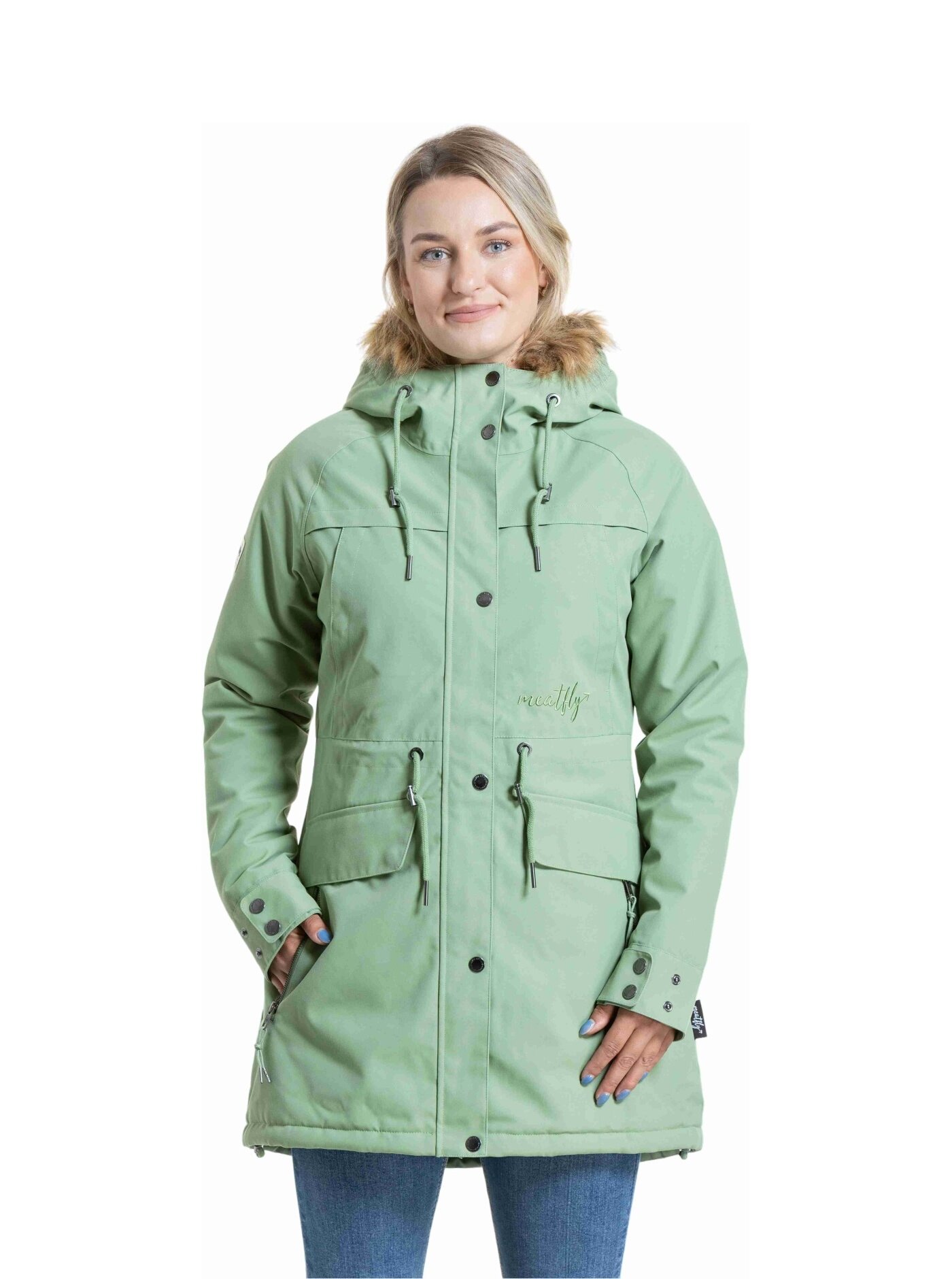 Meatfly dámská parka Aubrey Green Tea | Zelená | Velikost XS