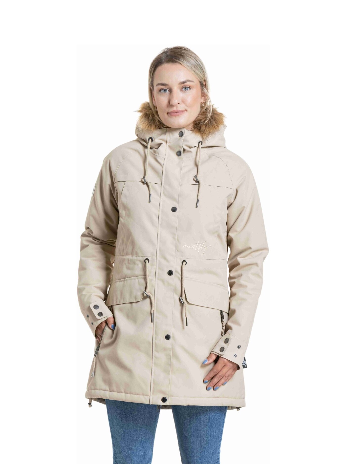 Meatfly dámská parka Aubrey Iced Coffee | Hnědá | Velikost S