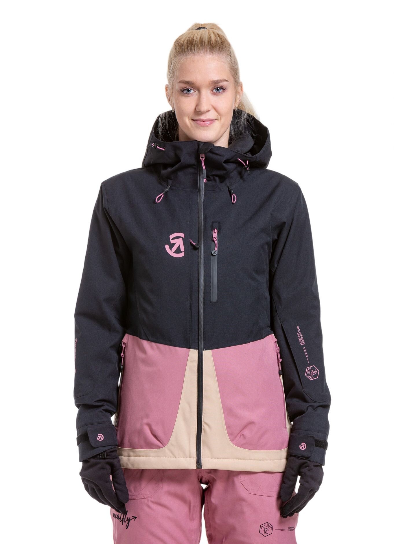 Meatfly dámská SNB & SKI bunda Gaia Black | Černá | Velikost XS