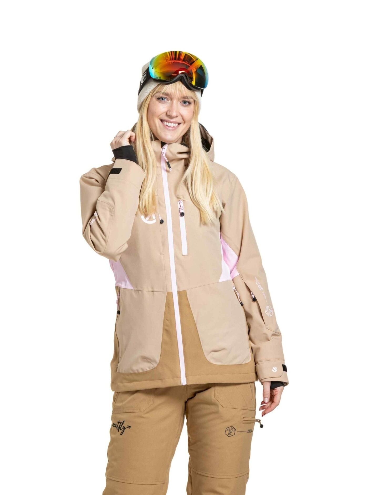 Meatfly dámská SNB & SKI bunda Gaia Latte | Písková | Velikost XS