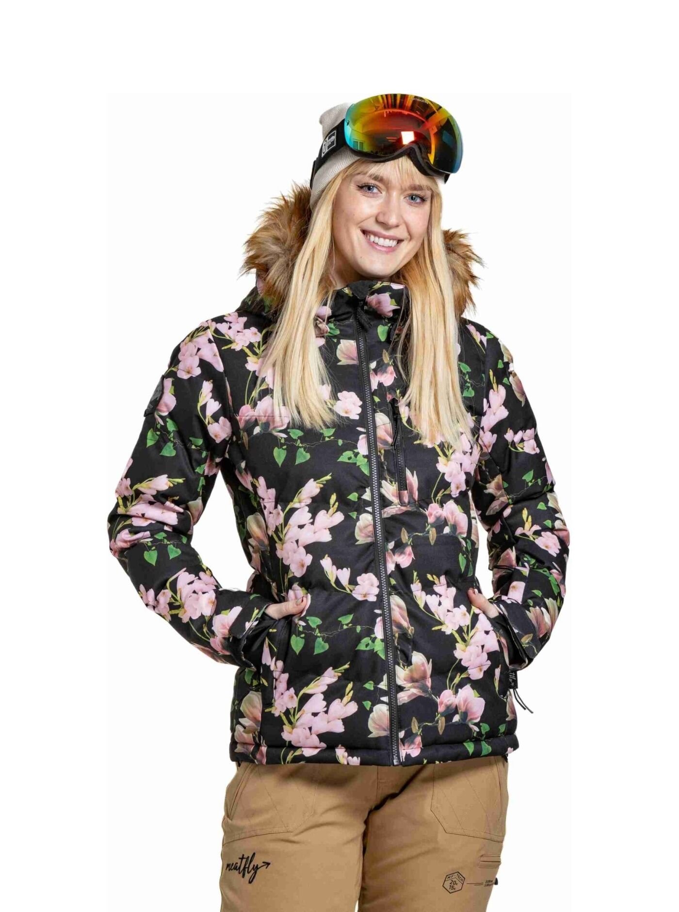 Meatfly dámská SNB & SKI bunda Bonie Magnolia | Černá | Velikost XS