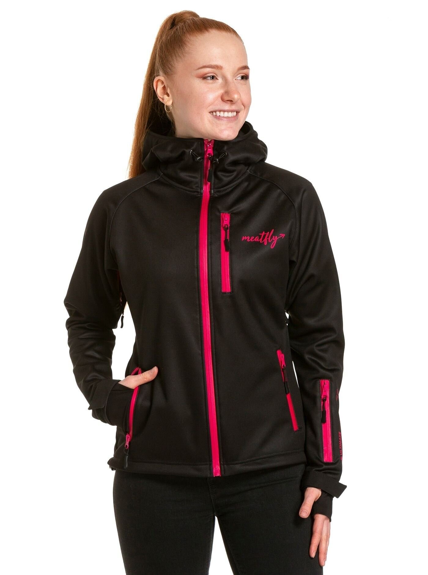 Meatfly dámská softshell bunda Zaja Black | Černá | Velikost XS