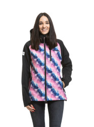 Meatfly dámská softshell bunda Zaja Black / Bubbles | Černá | Velikost XS