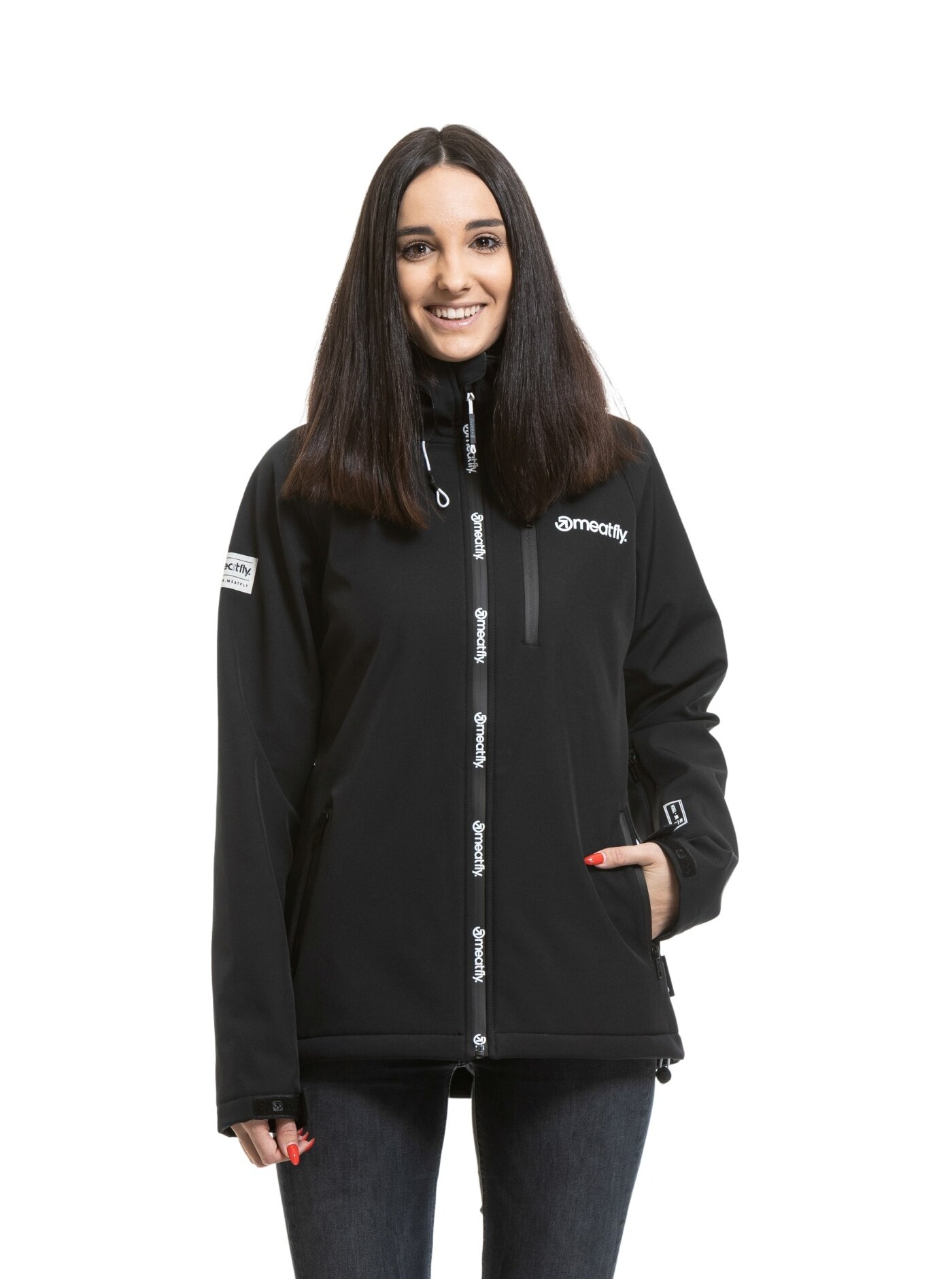 Meatfly dámská softshell bunda Zaja Black | Černá | Velikost XS