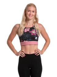 Meatfly dámská sportovní podprsenka Evee Hibiscus | Květy | Velikost S