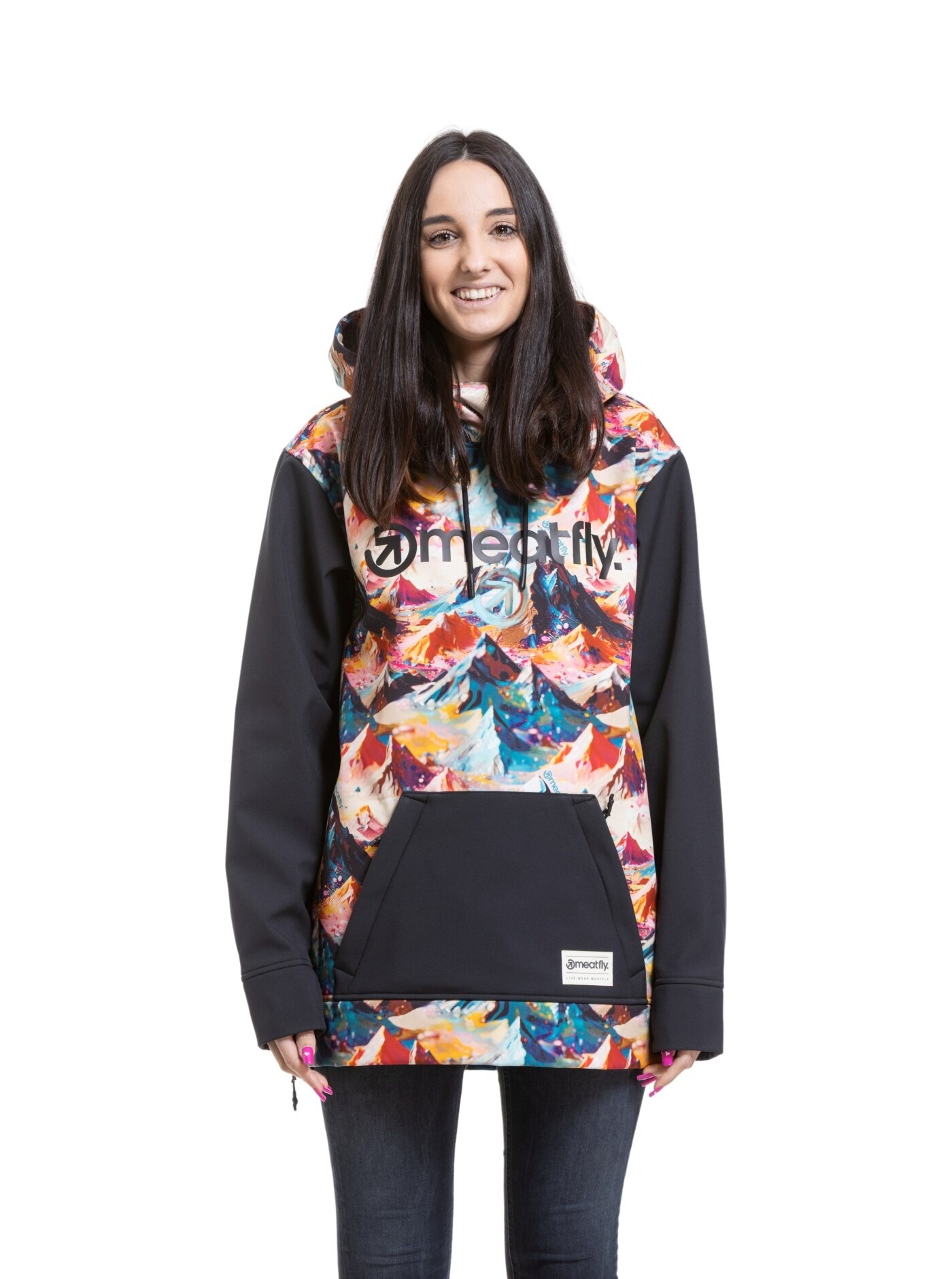 Meatfly dámská street bunda Alita Mango Mountains / Black | Černá | Velikost XS