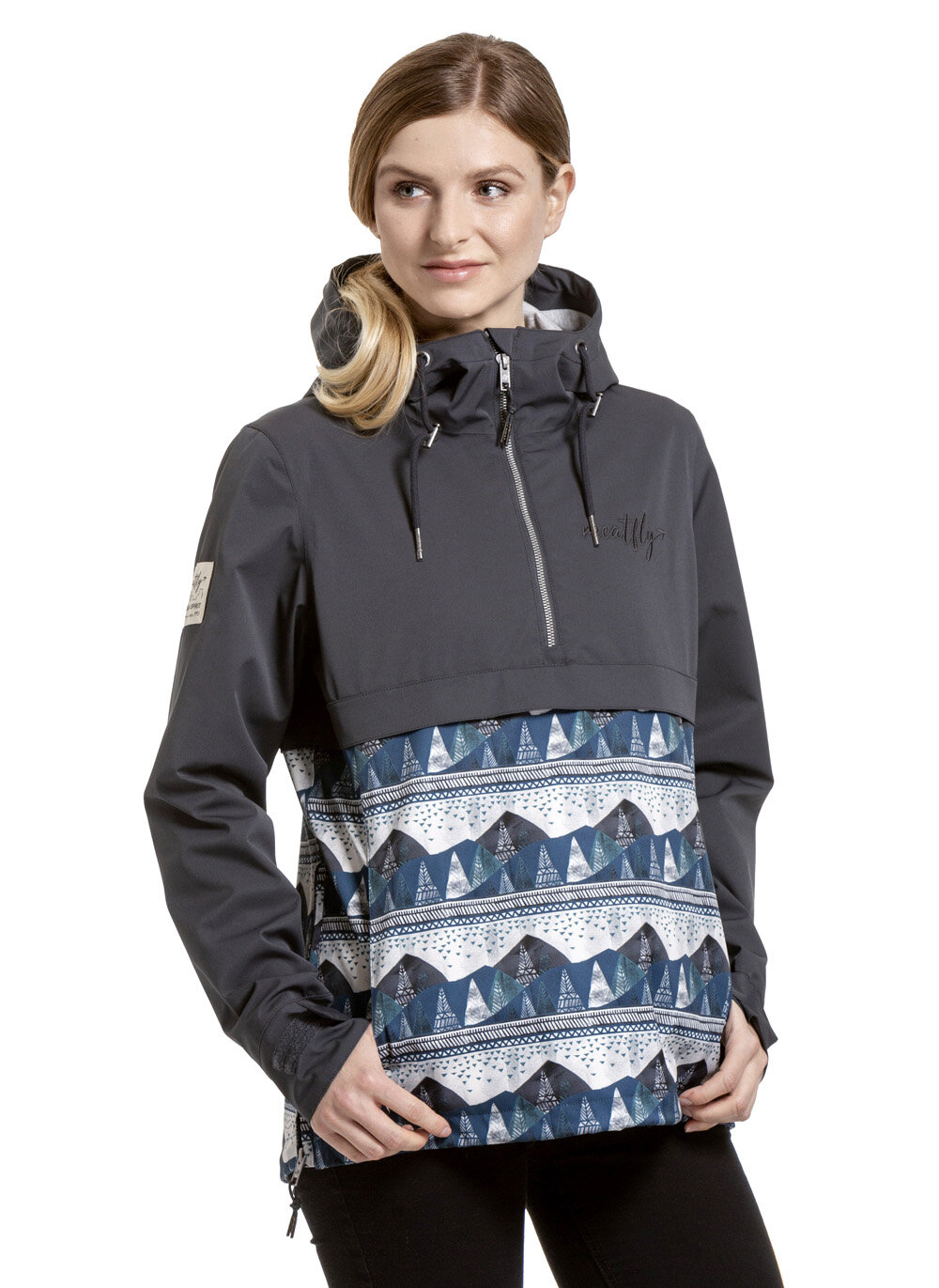 Meatfly dámská street bunda Kalle C - Landscape Blue Gunmetal | Černá | Velikost XS