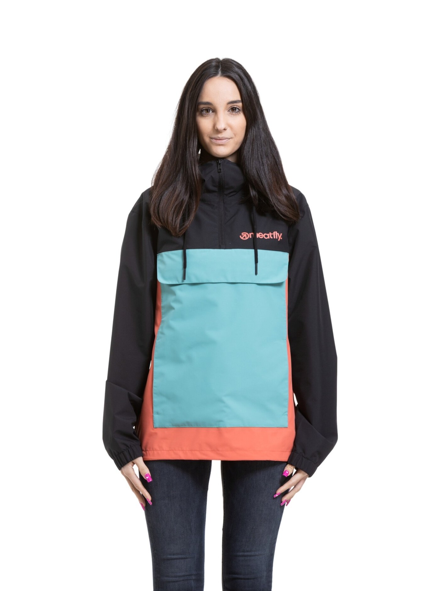 Meatfly dámská street bunda Noah Mango / Black | Černá | Velikost XS