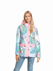 Meatfly dámská street bunda Xita Mint Flowers | Růžová | Velikost XS