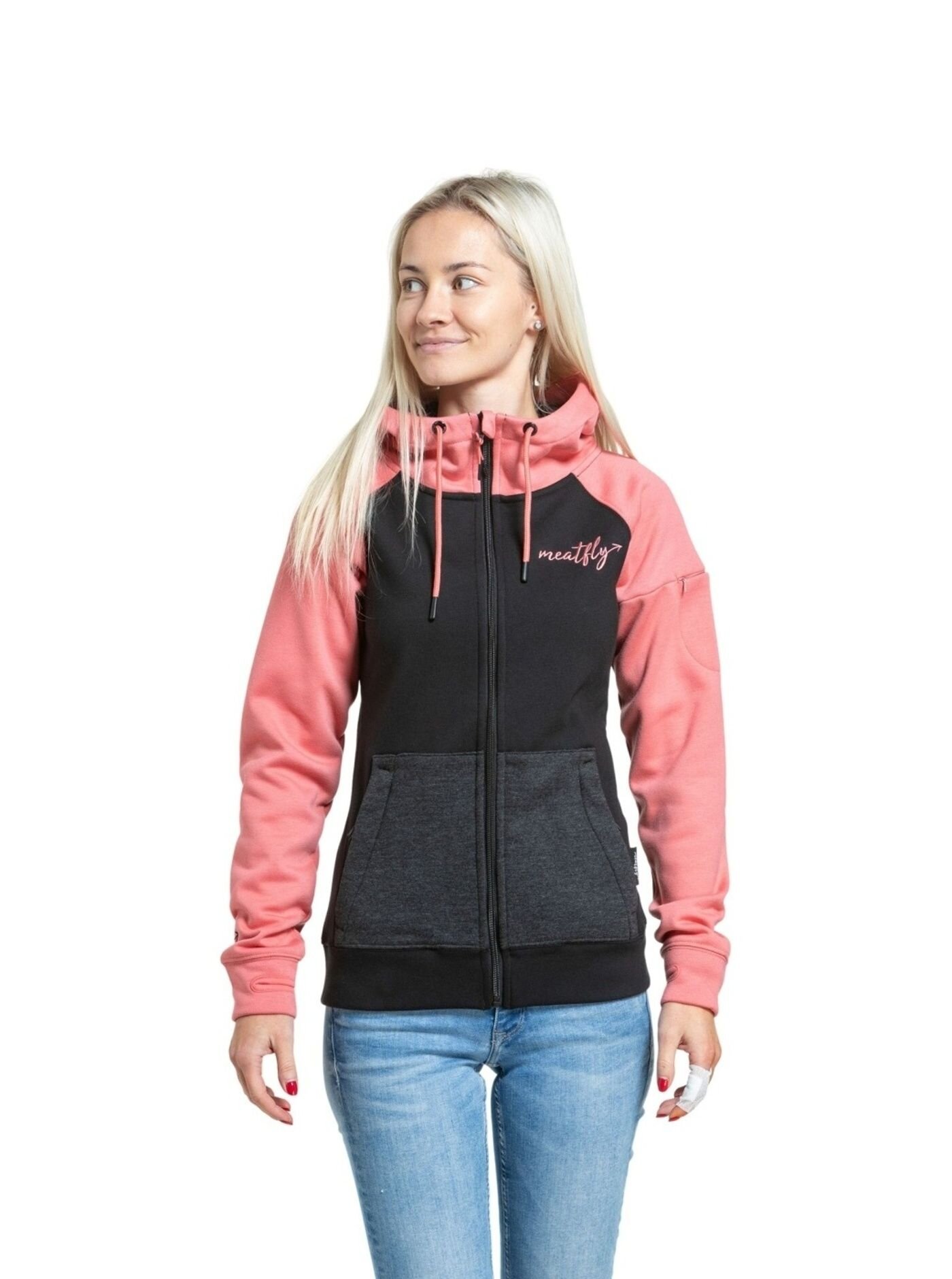 Meatfly dámská technická mikina Alisha Coral / Black | Černá | Velikost XS