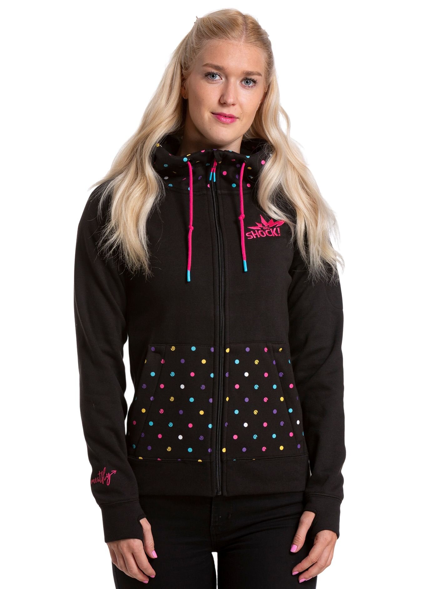 Meatfly dámská technická mikina Alisha Pink Big Shock | Růžová | Velikost XS