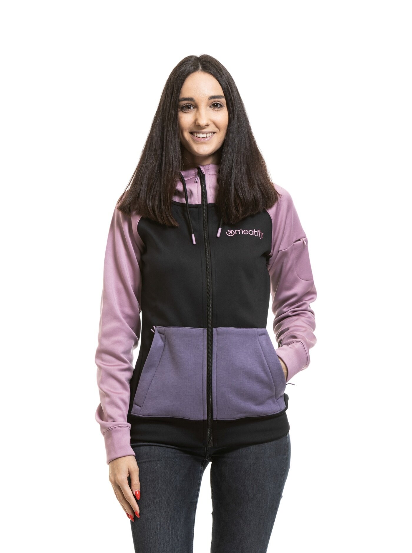 Meatfly dámská technická mikina Alisha Purple/Black | Černá | Velikost XS