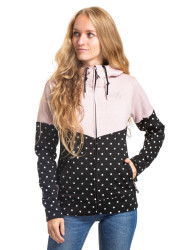 Meatfly dámská technická mikina Omni Powder Pink/Black Dots | Růžová | Velikost XS