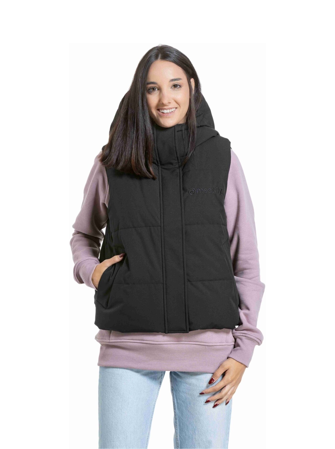 Meatfly dámská vesta Molly Black | Černá | Velikost XS