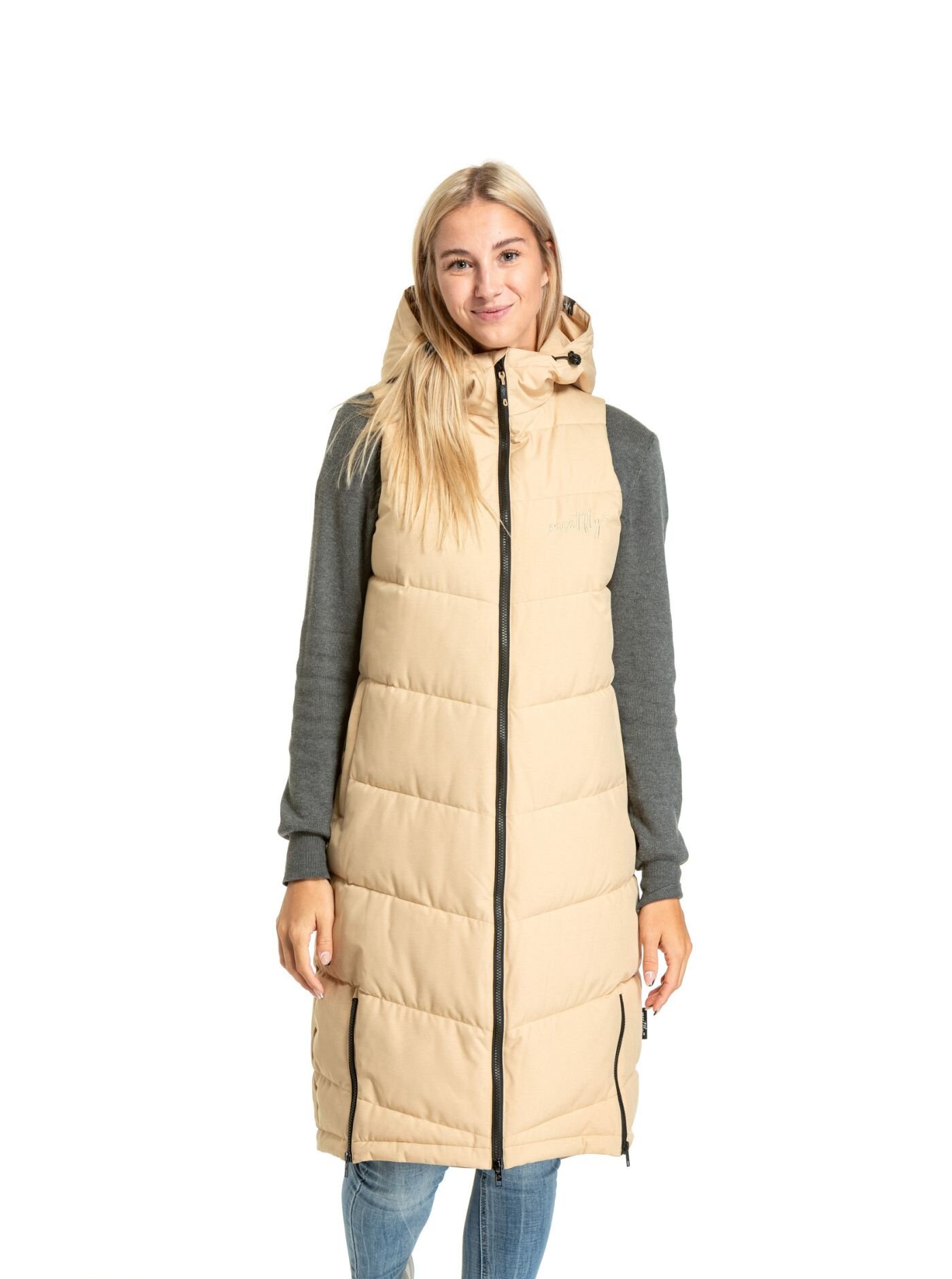 Meatfly dámská vesta Tama Beige | Písková | Velikost XS