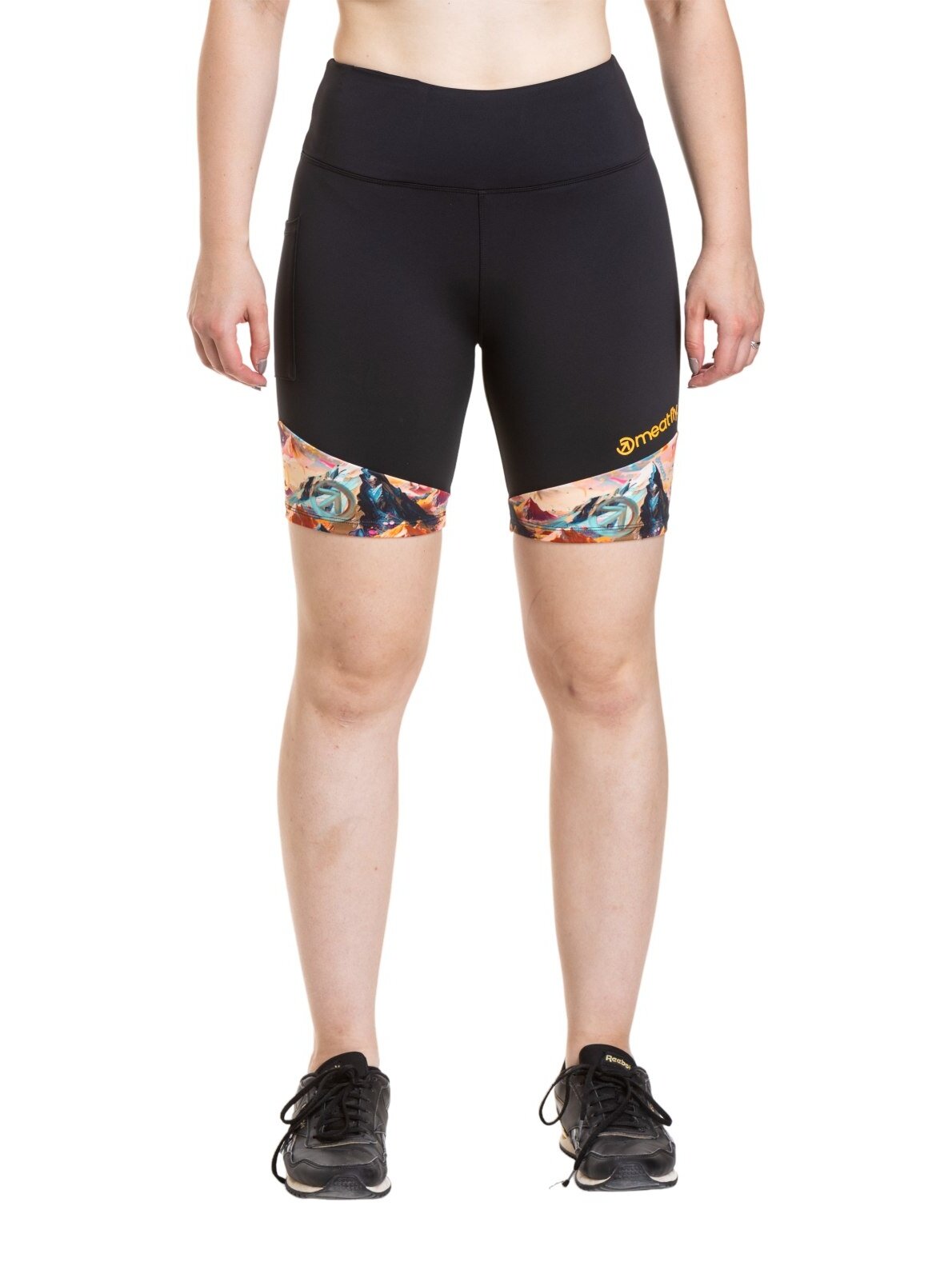Meatfly dámské biker kraťasy Shorbi Long Mango Mountains | Mnohobarevná | Velikost S