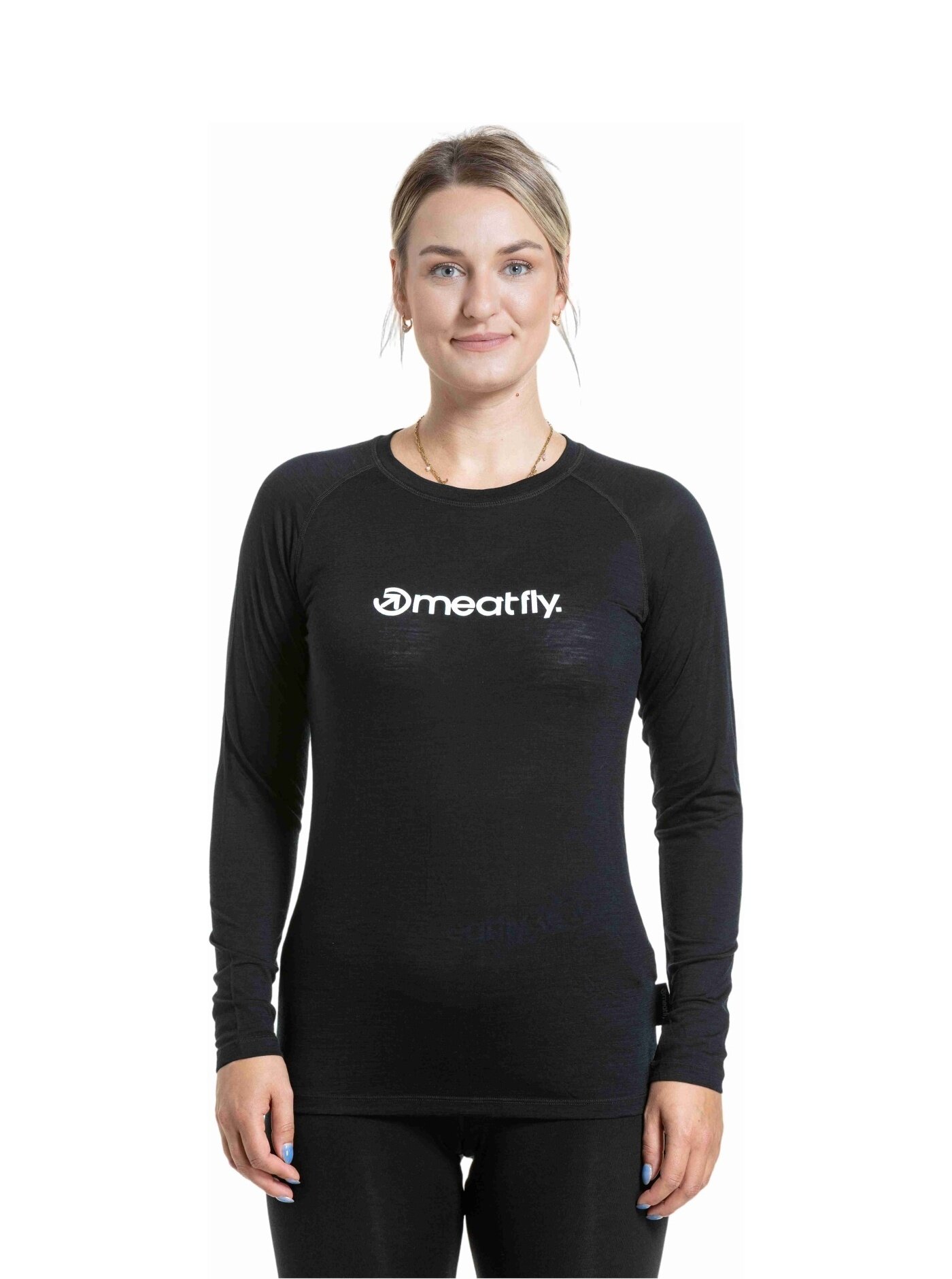 Meatfly dámské merino tričko Lacey Black | Černá | Velikost XS