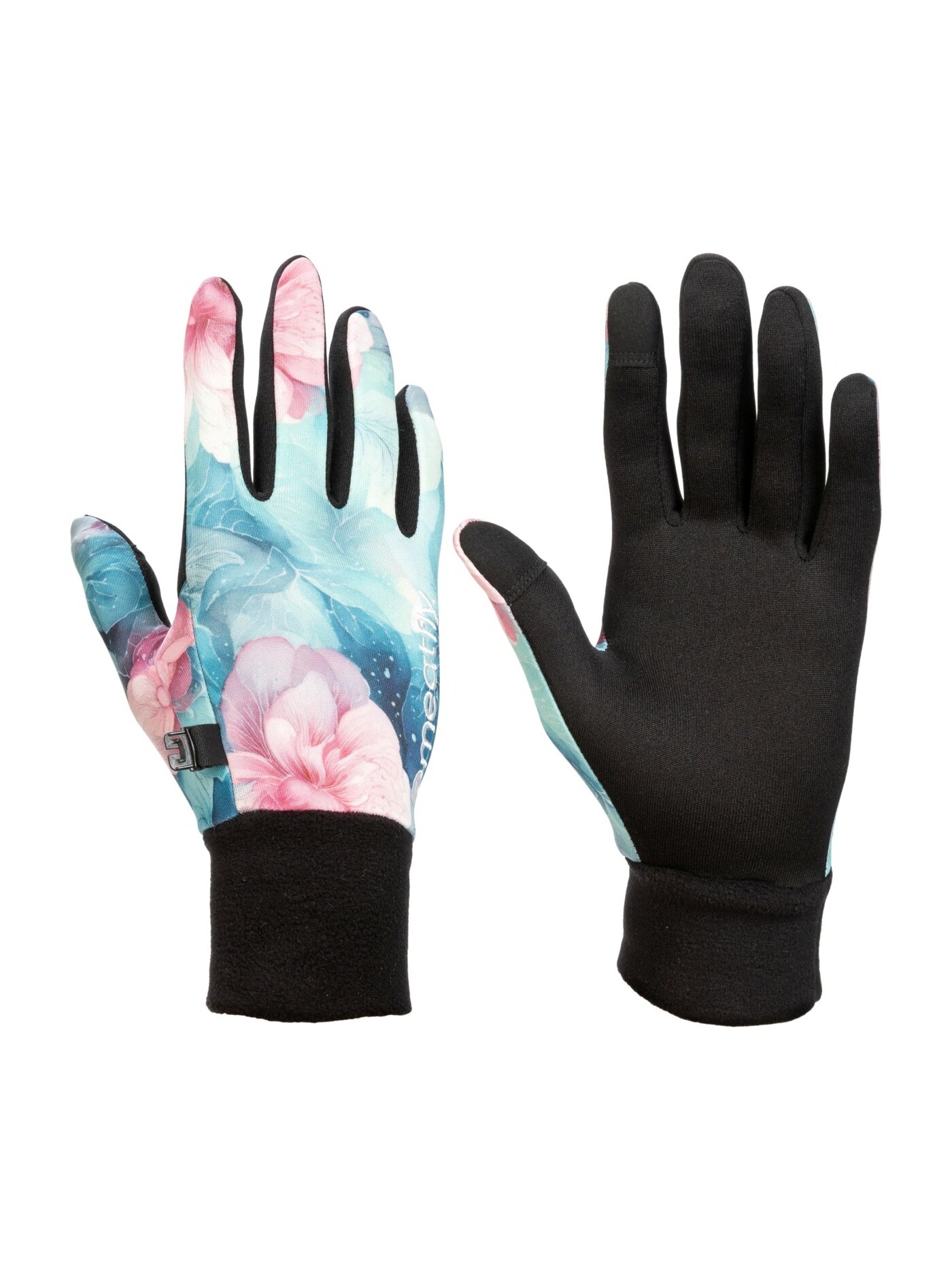 Meatfly dámské rukavice Ladies Powerstretch Pink Flowers | Růžová | Velikost S