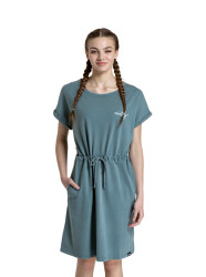 Meatfly dámské šaty Lottie North Atlantic | Zelená | Velikost XS | 100% bavlna