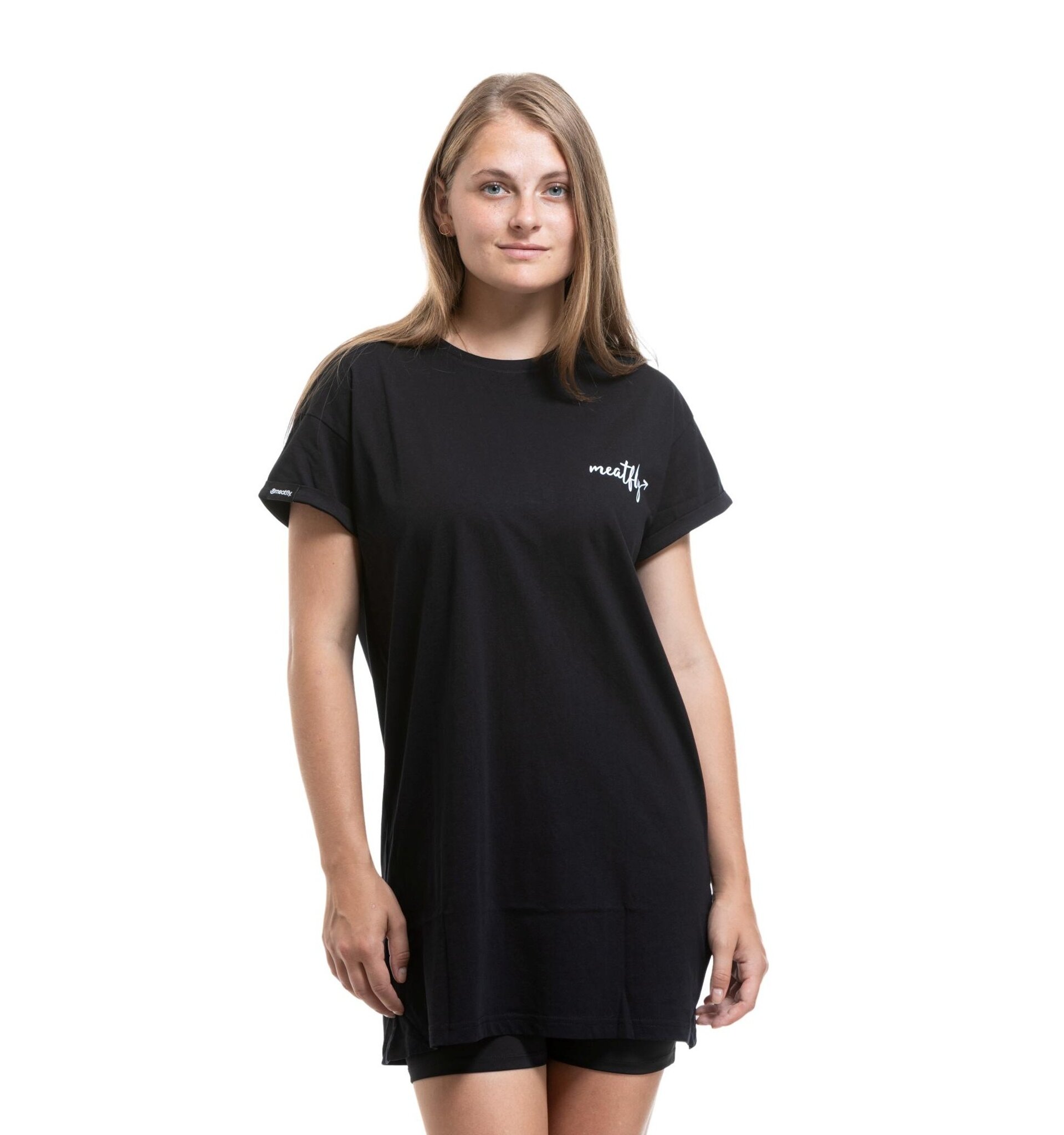 Meatfly dámské šaty Senna Black / Mountains | Černá | Velikost XS | 100% bavlna