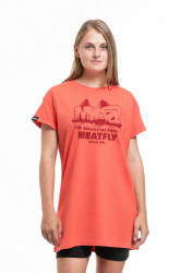 Meatfly dámské šaty Senna Coral / The Adventure | Oranžová | Velikost XS | 100% bavlna