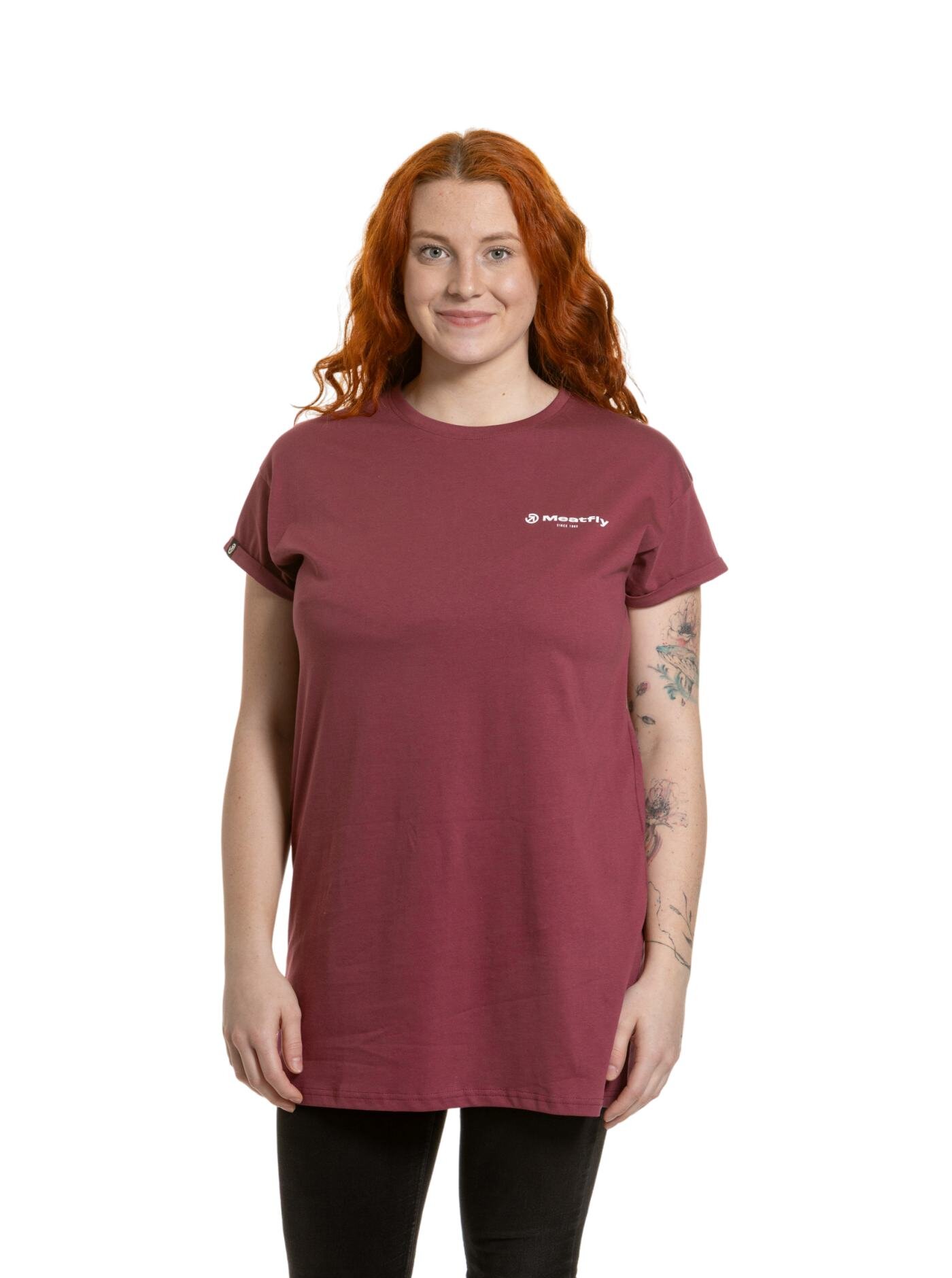 Meatfly dámské šaty Senna Dark Wine | Červená | Velikost XS | 100% bavlna