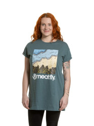 Meatfly dámské šaty Senna North Atlantic | Zelená | Velikost XS | 100% bavlna