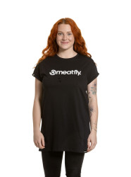 Meatfly dámské šaty Senna Whales | Černá | Velikost XS | 100% bavlna