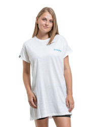 Meatfly dámské šaty Senna White / Graffity Logo | Bílá | Velikost XS | 100% bavlna